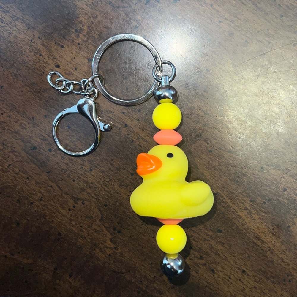 Handmade Rubber Duck Keychain